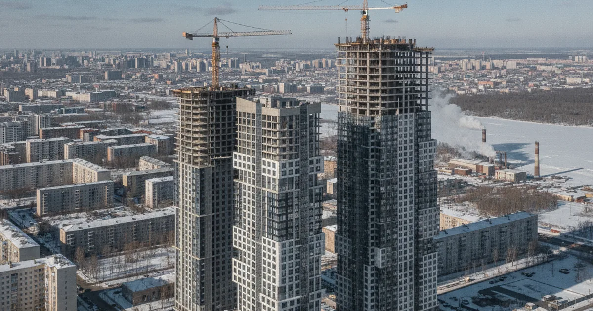 Высотный жилой комплекс на этапе проектирования в Новосибирске